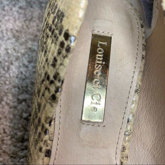 Leather Snake print pumps - Picture 3 of 6